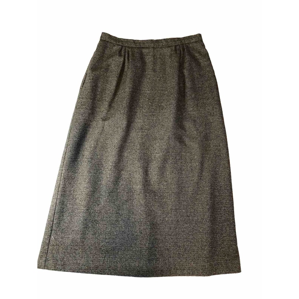 TJs Of California Wool Blend Long Skirt -Women's Size 13/14 - Gray - USA MADE